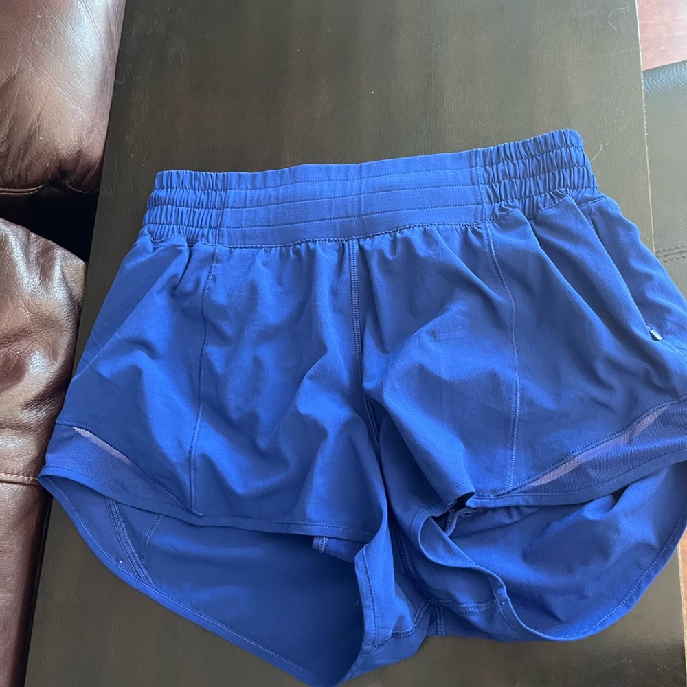 Women's Blue Athletic Shorts high rise 2.5’